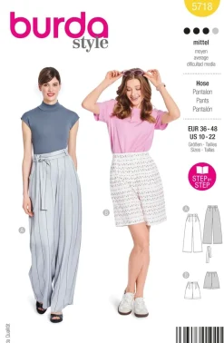 Burda Schnittmuster 5718 Damen Hose
