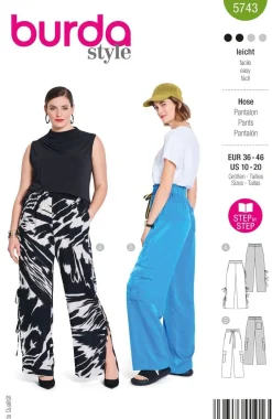 Burda Schnittmuster 5743 Damen Hose