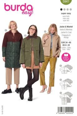 Burda Schnittmuster 5941 Damen Jacke & Mantel