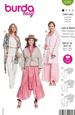 Burda Schnittmuster 5787 Damen Jacke & Mantel