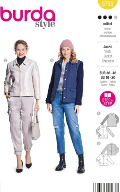Burda Schnittmuster 5799 Damen Jacke