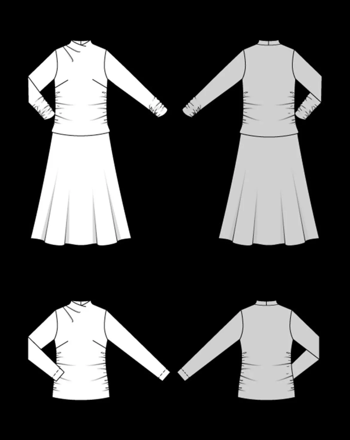 Burda Schnittmuster 5616 Damen Kleid & Shirt