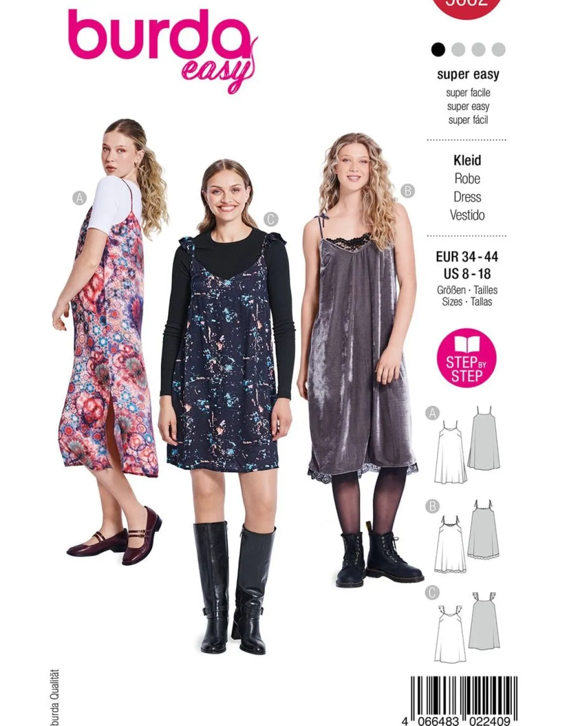 Burda Schnittmuster 5662 Damen Kleid