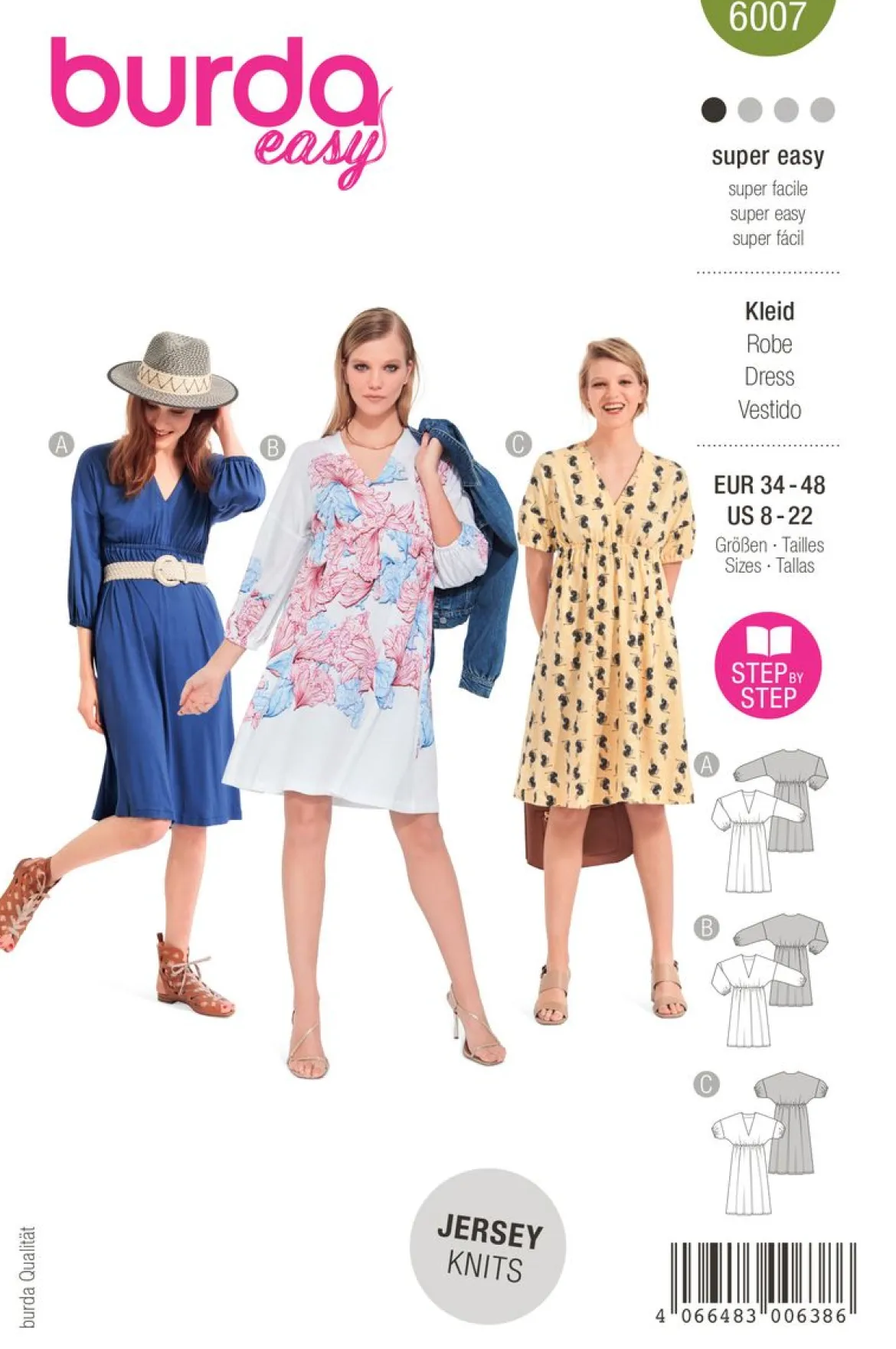 Burda Schnittmuster 6007 Damen Kleid