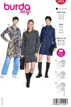 Burda Schnittmuster 5854 Damen Kleid