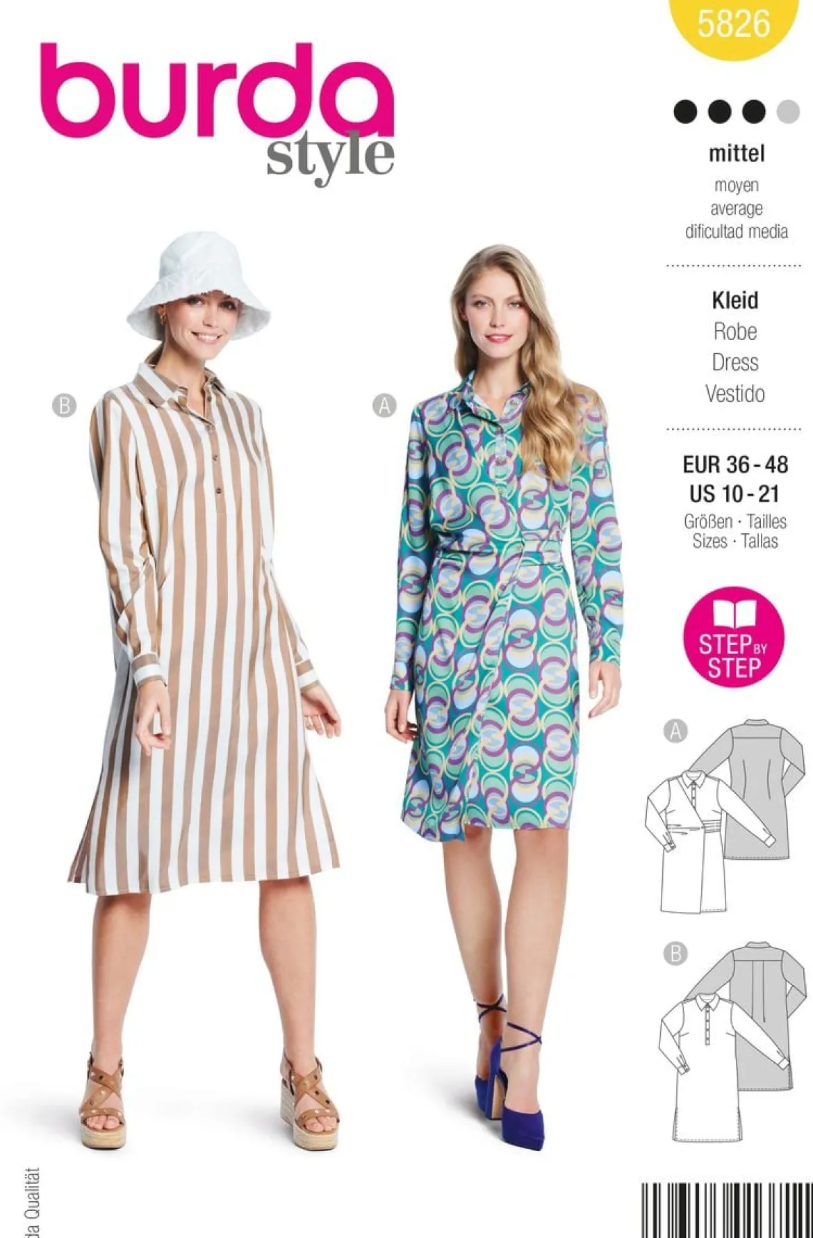 Burda Schnittmuster 5826 Damen Kleid