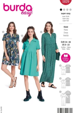Burda Schnittmuster 5829 Damen Kleid