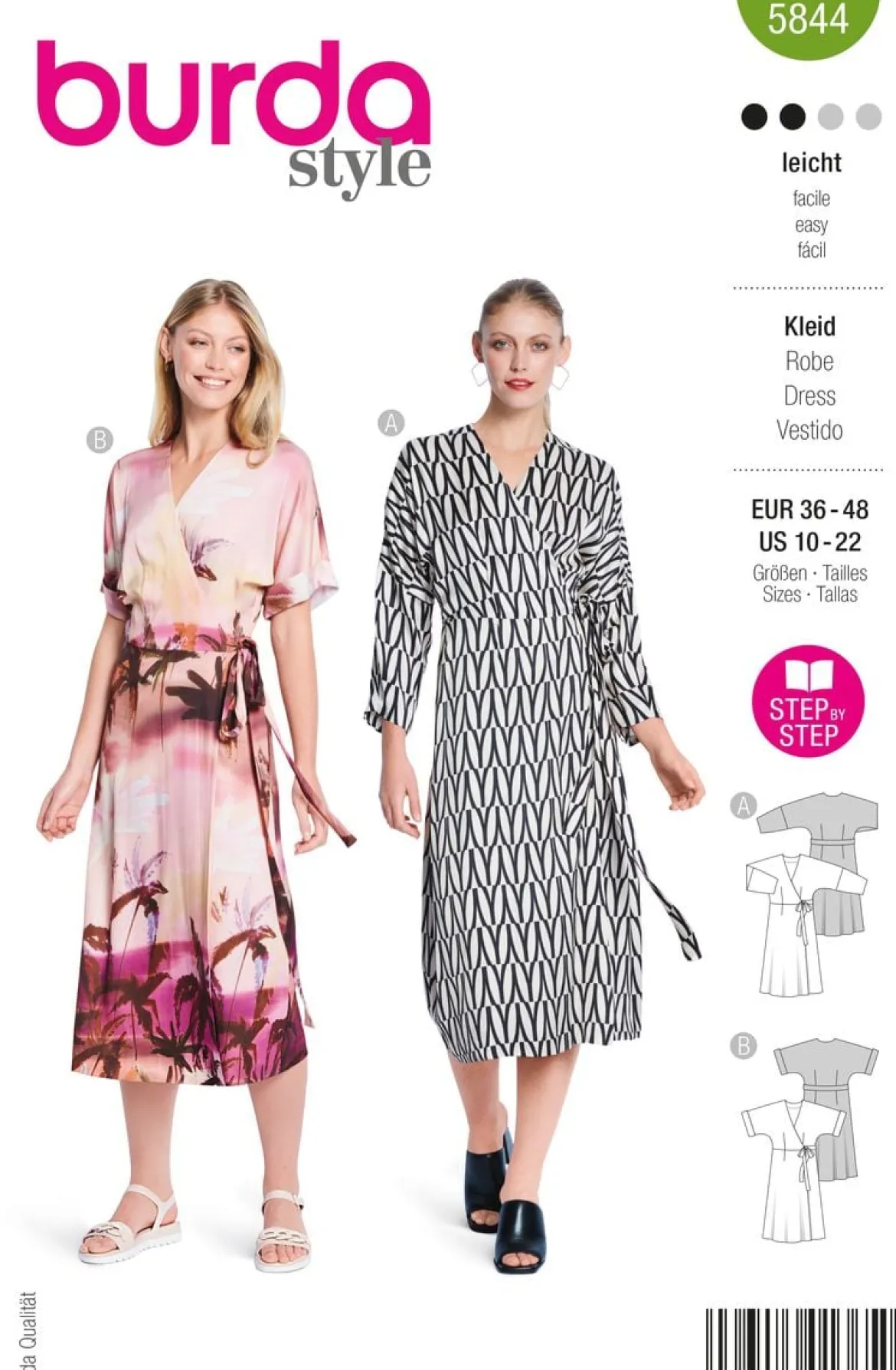Burda Schnittmuster 5844 Damen Kleid
