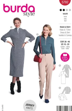 Burda Schnittmuster 5792 Damen Kleid & Shirt