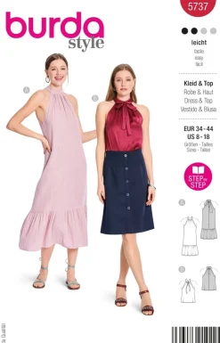 Burda Schnittmuster 5737 Damen Kleid & Top