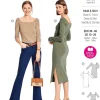 Burda Schnittmuster 5738 Damen Kleid & Shirt