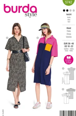 Burda Schnittmuster 5742 Damen Kleid