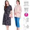 Burda Schnittmuster 5651 Damen Kleid und Shirt