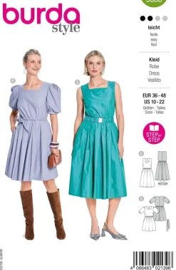 Burda Schnittmuster 5668 Damen Kleid