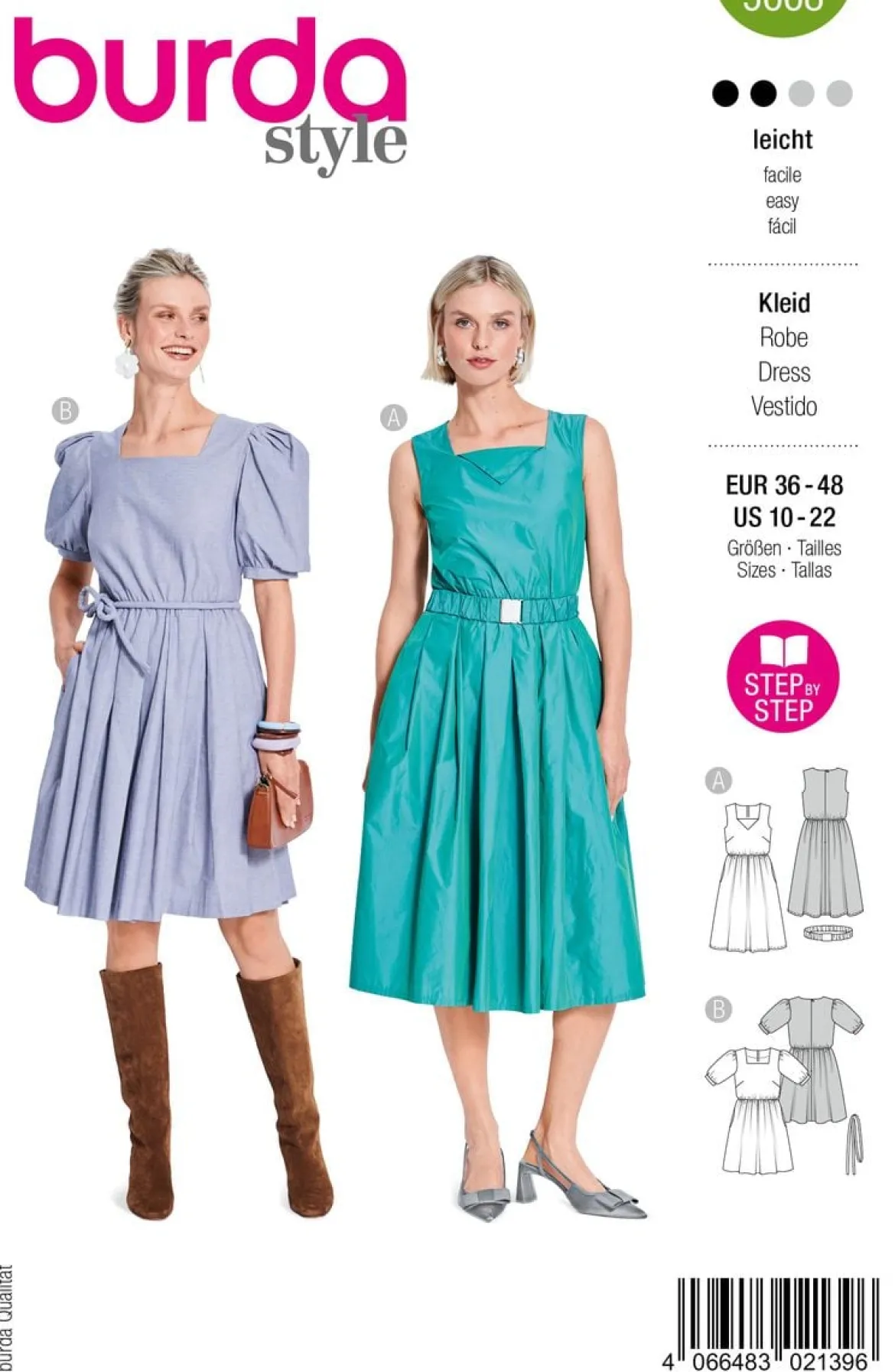 Burda Schnittmuster 5668 Damen Kleid