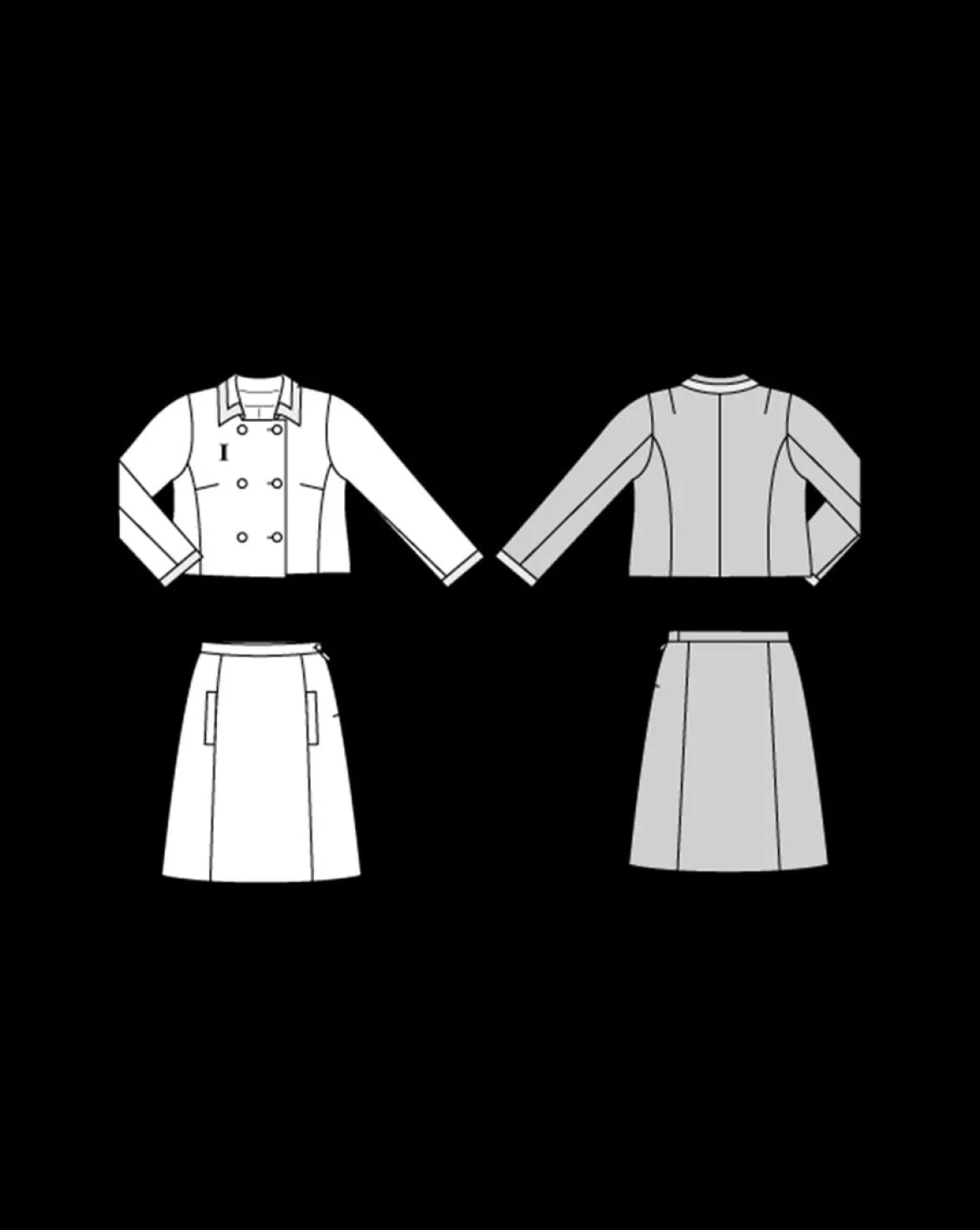 Burda Schnittmuster 5617 Damen Kostüm