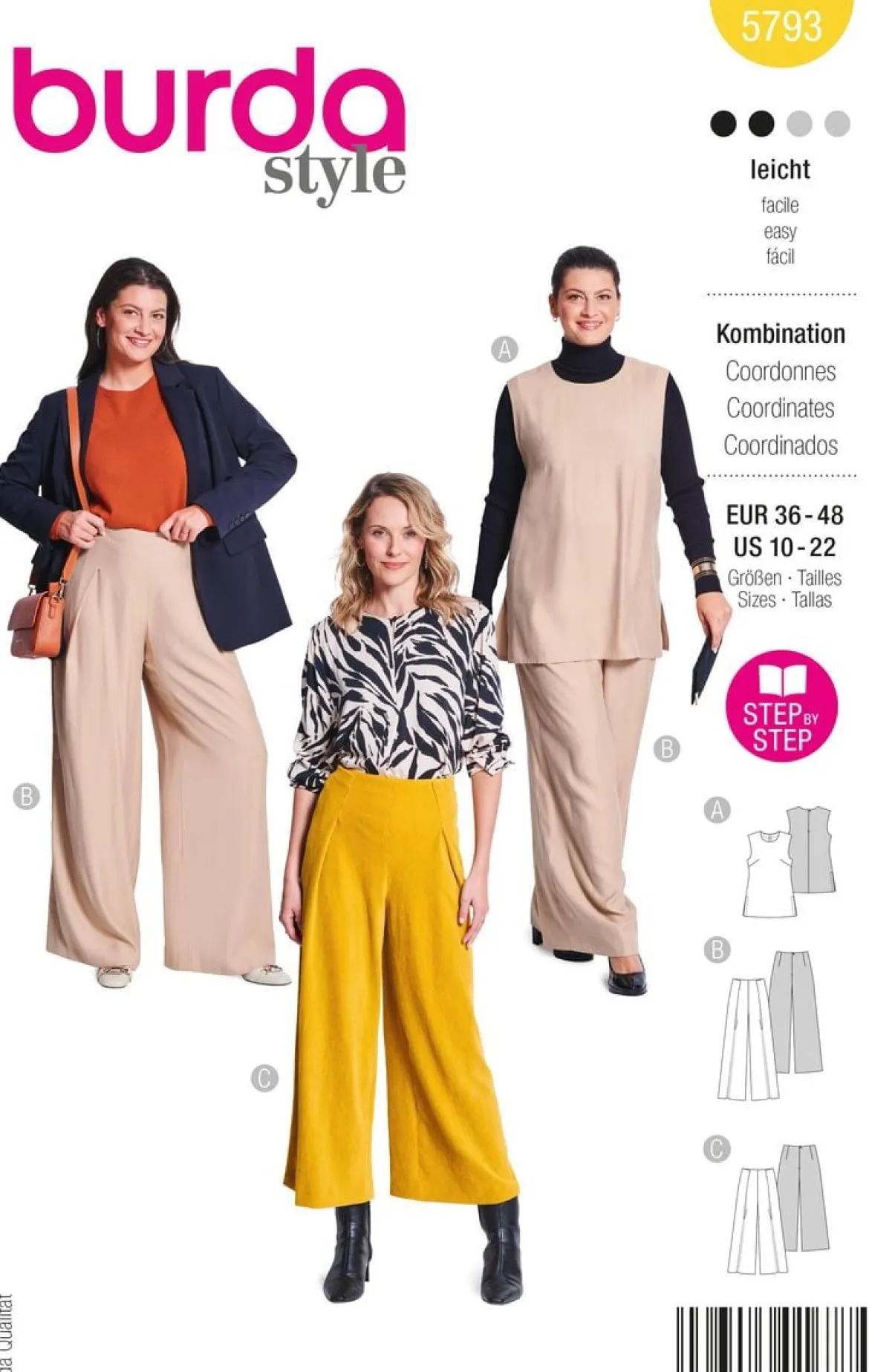 Burda Schnittmuster 5793 Damen Kombination