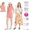 Burda Schnittmuster 5645 Damen Kombination Shirt und Shorts
