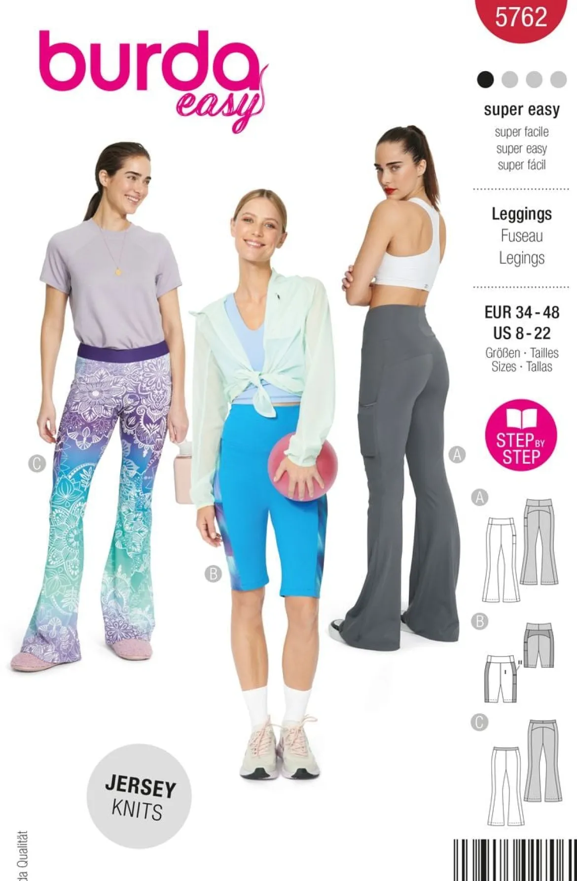 Burda Schnittmuster 5762 Damen Leggings