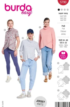 Burda Schnittmuster 5790 Damen Pulli