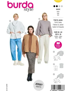 Burda Schnittmuster 5590 Damen Pullover & Jacke