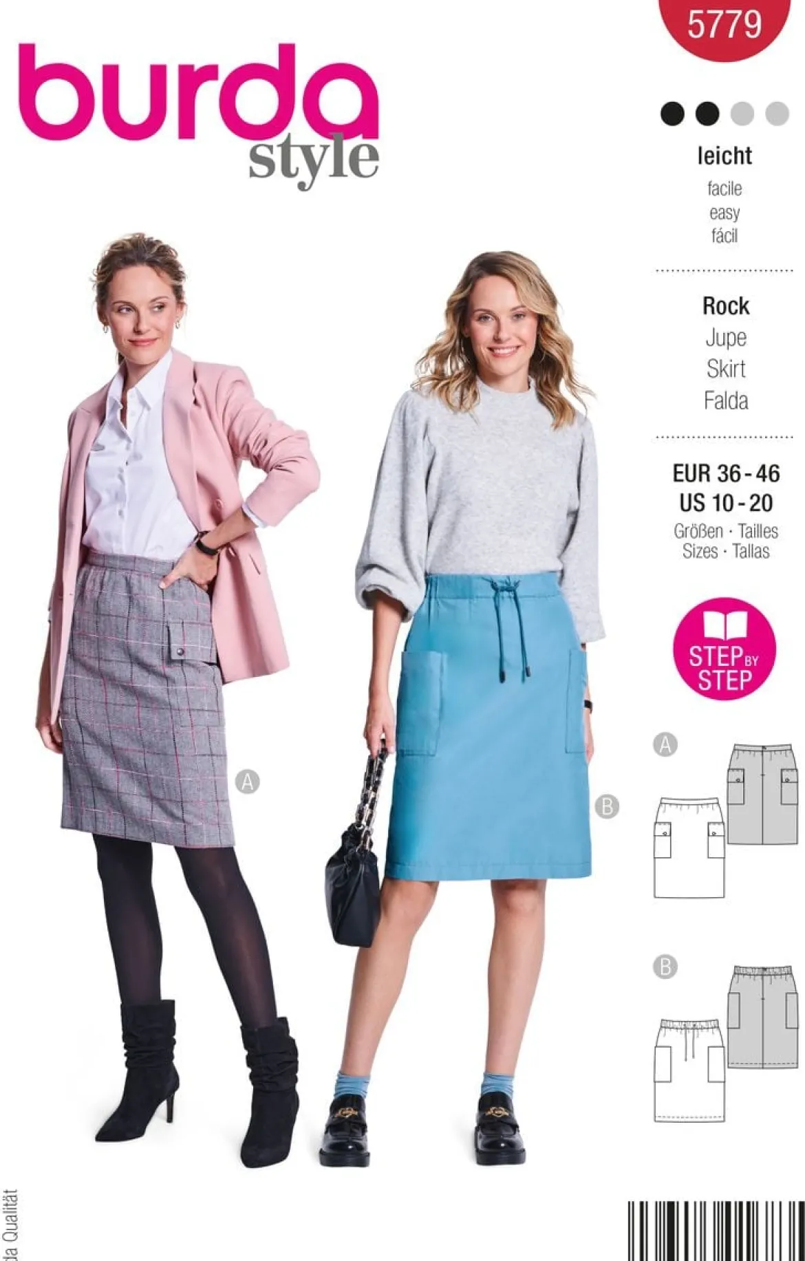 Burda Schnittmuster 5779 Damen Rock