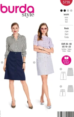 Burda Schnittmuster 5739 Damen Rock