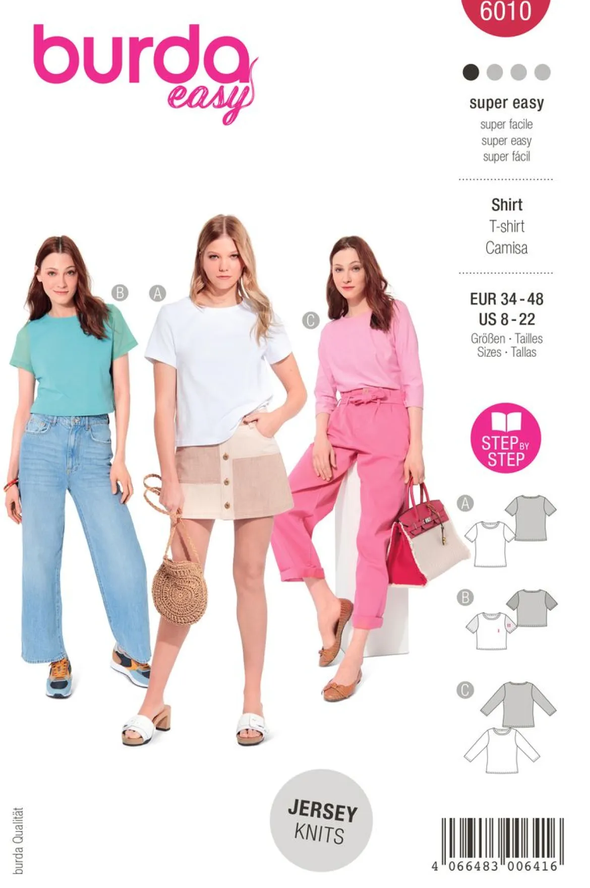 Burda Schnittmuster 6010 Damen Shirt
