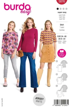Burda Schnittmuster 5876 Damen Shirt