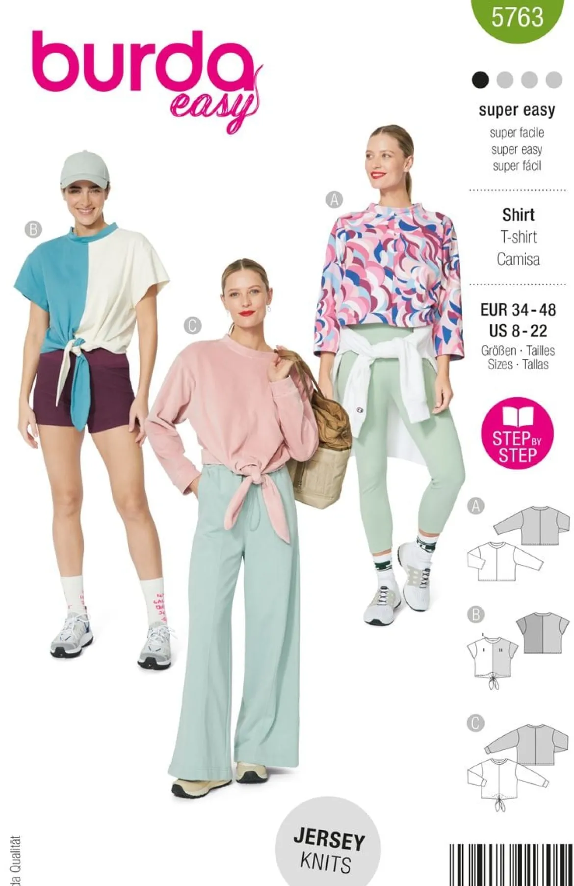 Burda Schnittmuster 5763 Damen Shirt