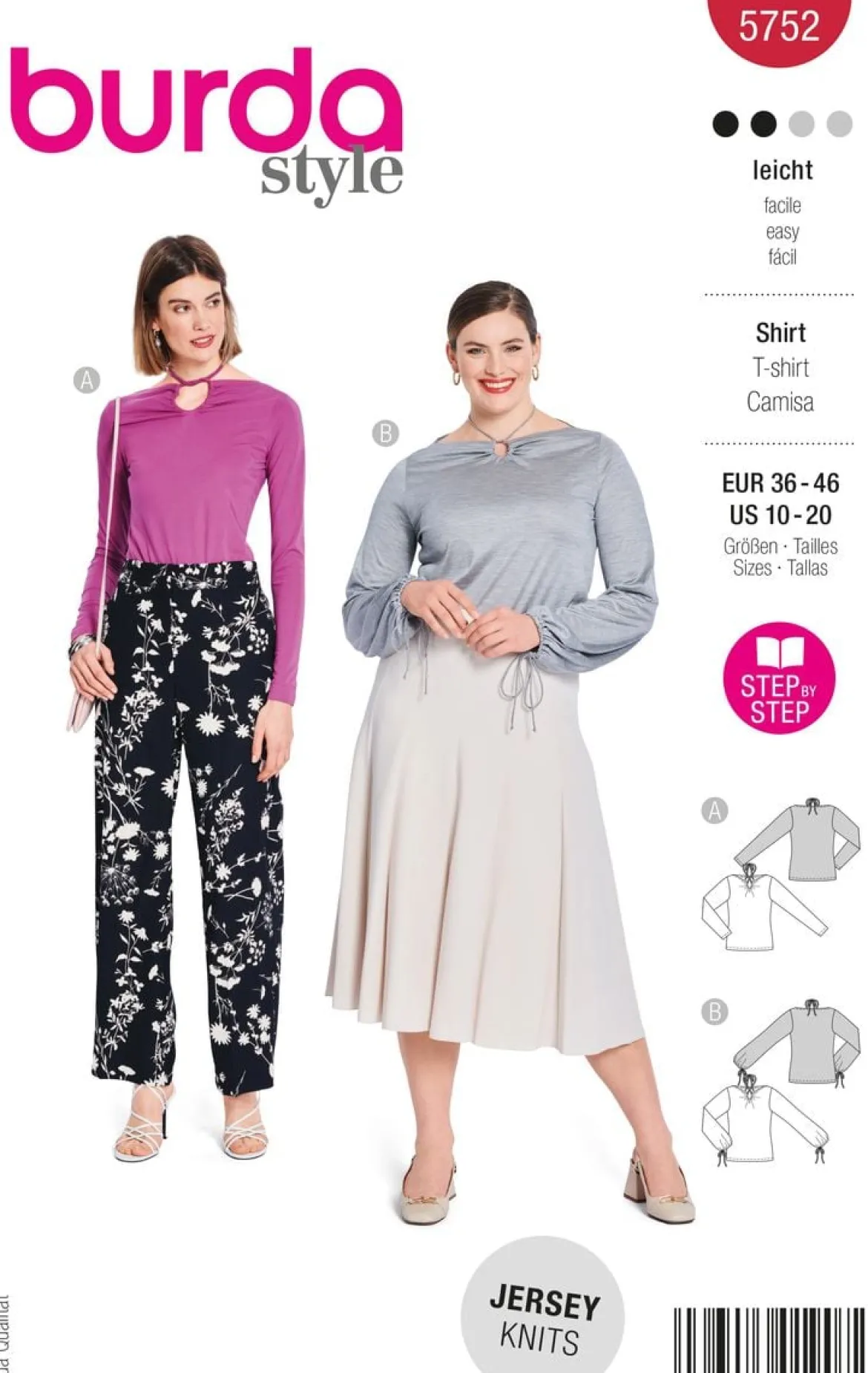Burda Schnittmuster 5752 Damen Shirt