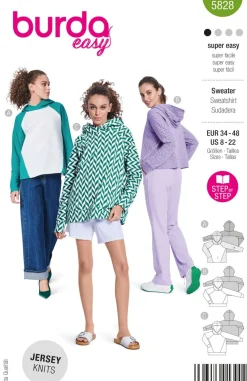 Burda Schnittmuster 5828 Damen Sweater