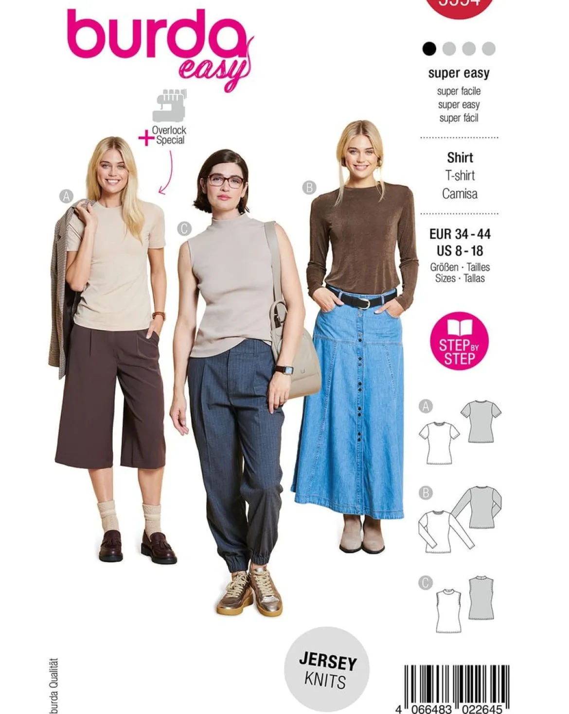 Burda Schnittmuster 5594 Damen Top
