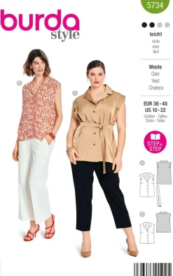Burda Schnittmuster 5734 Damen Weste