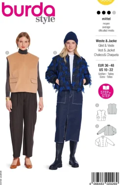 Burda Schnittmuster 5698 Damen Weste & Jacke