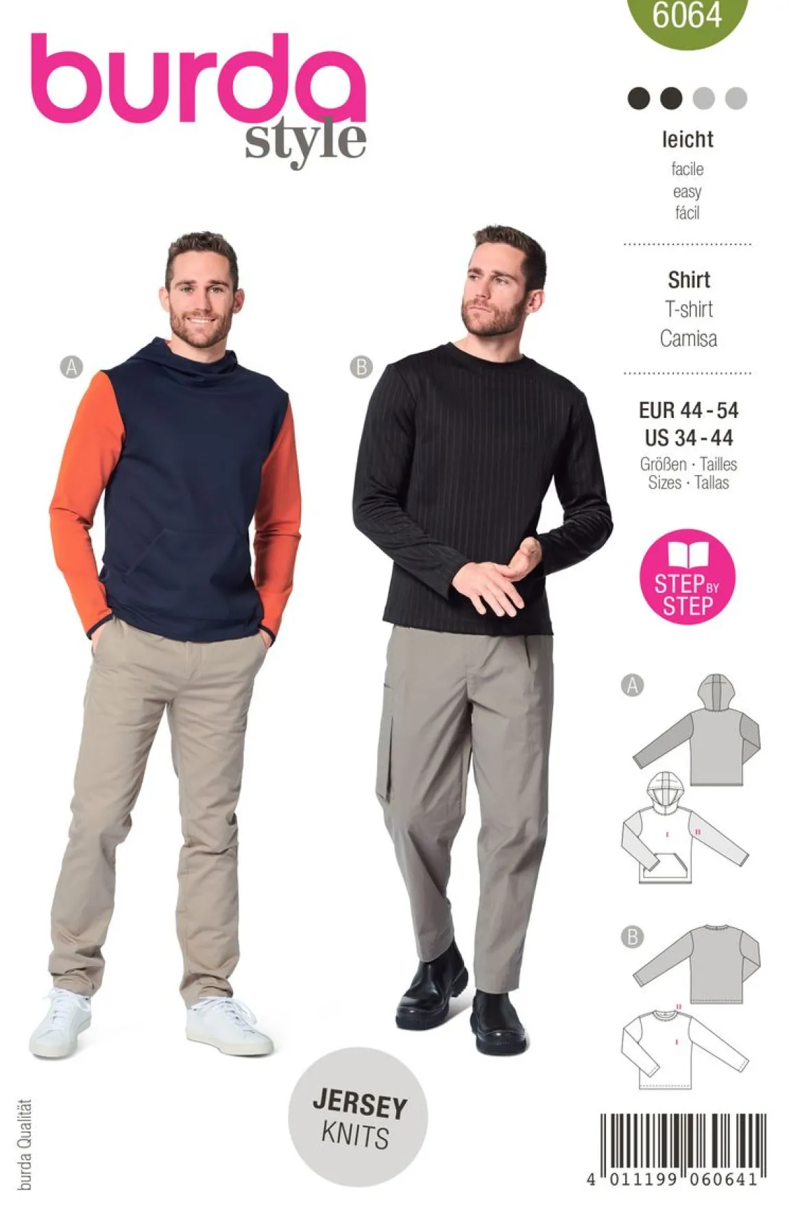 Burda Schnittmuster 6064 Herren Shirt