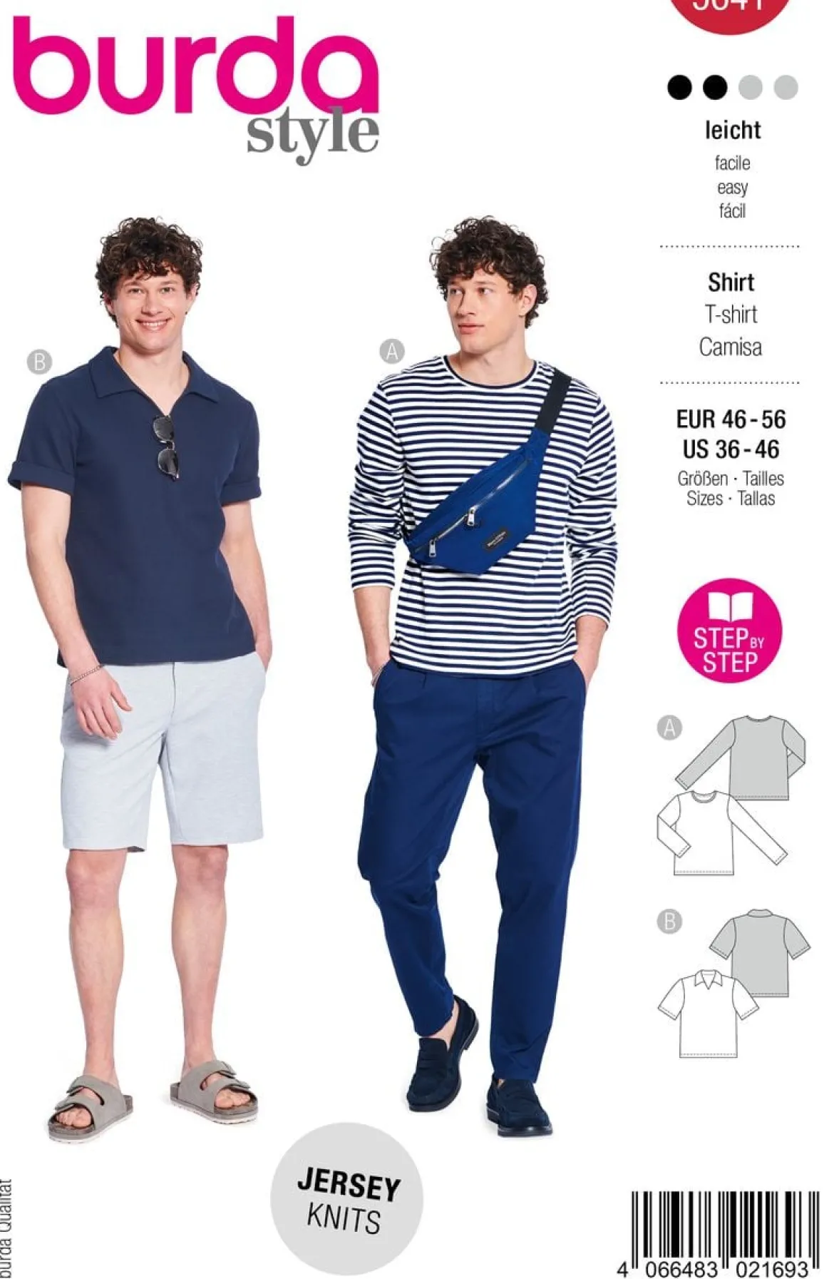 Burda Schnittmuster 5641 Herren Shirt