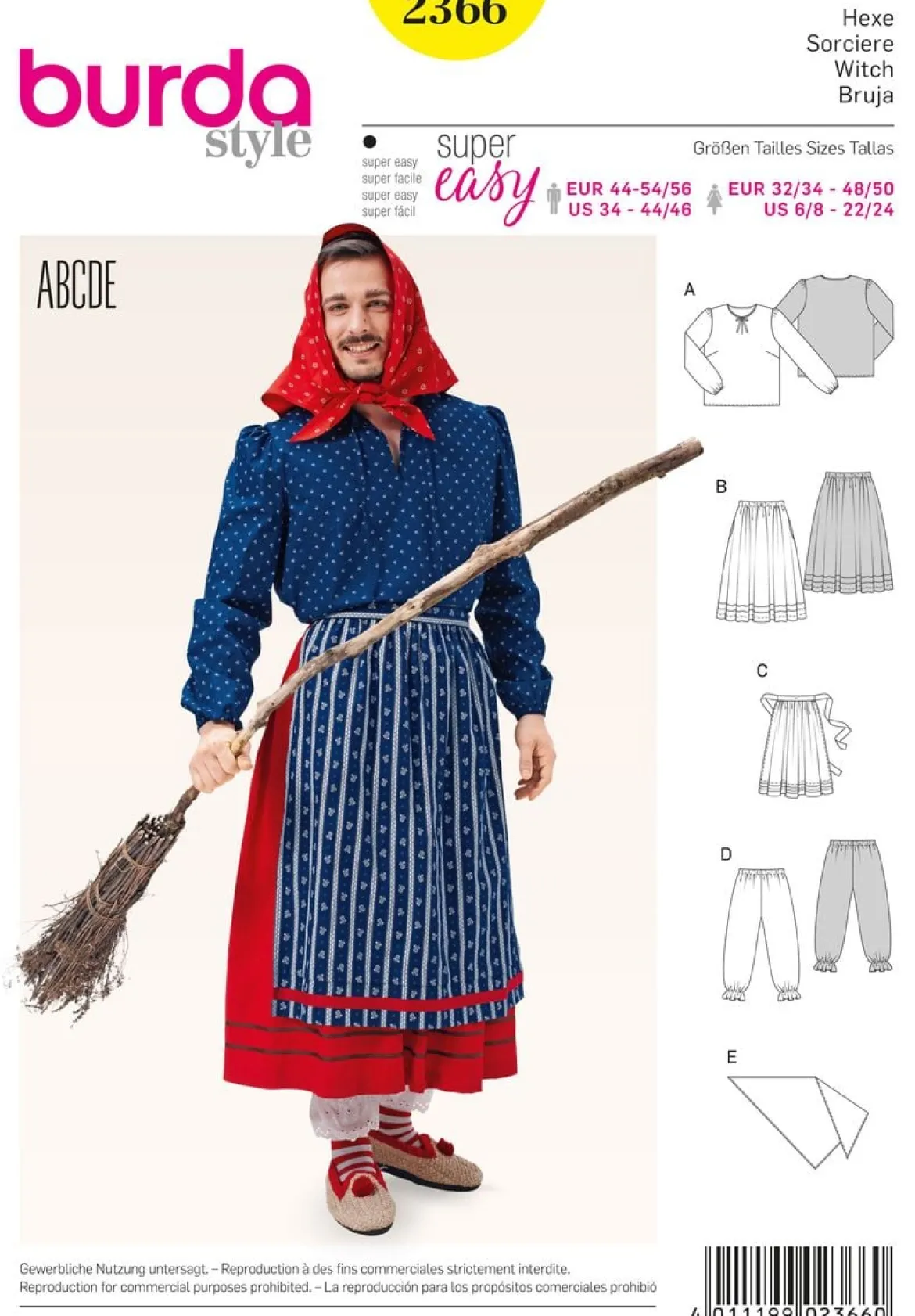 Burda Schnittmuster 2366 Hexe