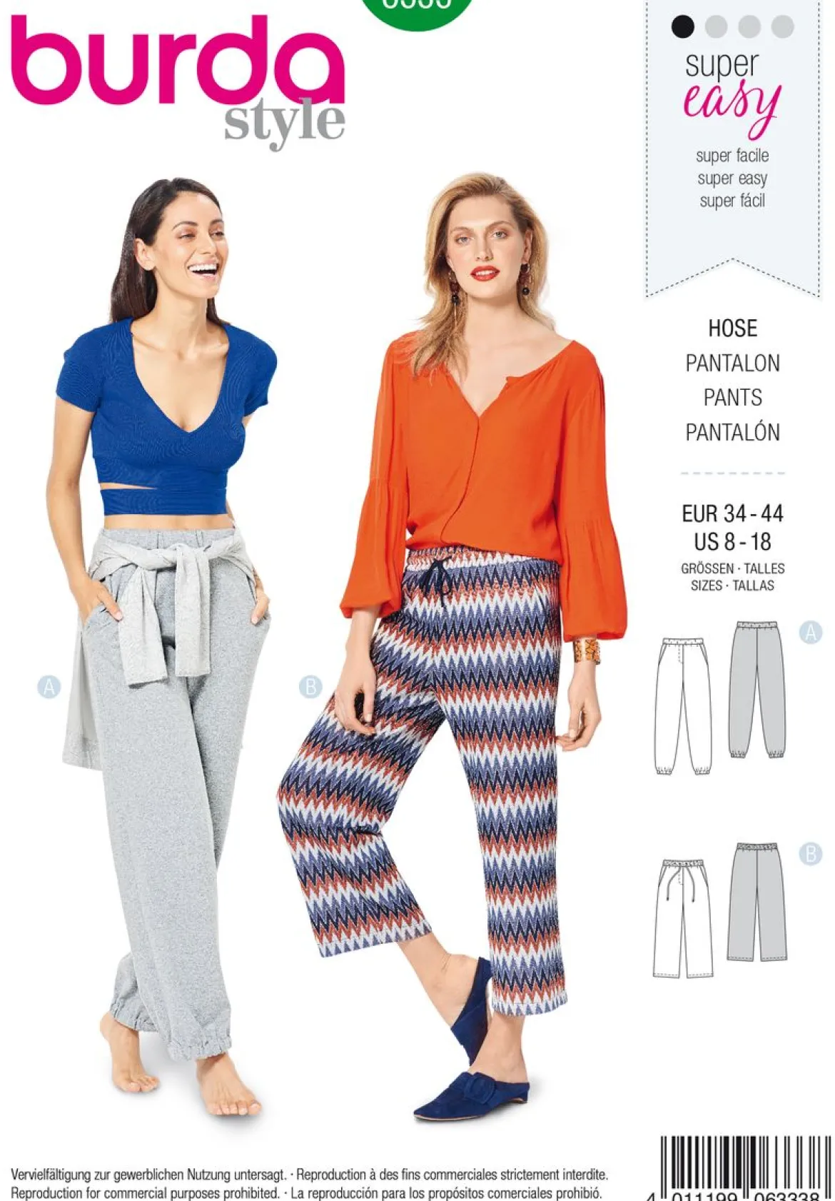 Burda Schnittmuster 6333 Hose