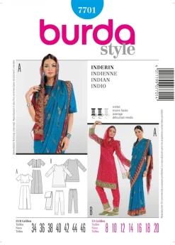 Burda Schnittmuster 7701 Inderin