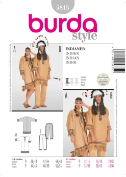 BurdaSchnittmuster5815Indianer und Indianerin