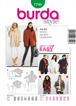 Burda Schnittmuster 7700 Jacke