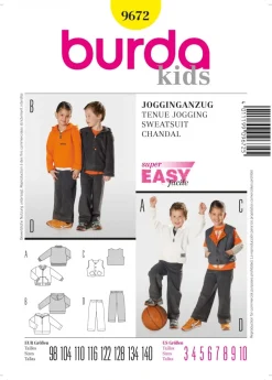 Burda Schnittmuster 9672 Jogginganzug