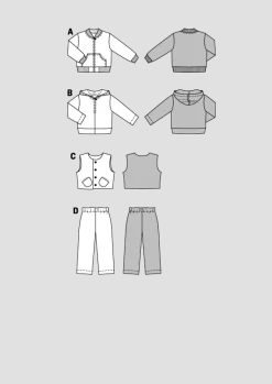 Burda Schnittmuster 9672 Jogginganzug