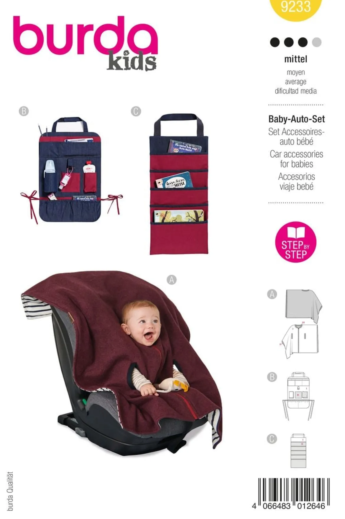 Burda Schnittmuster 9233 Kinder Baby-Auto-Set