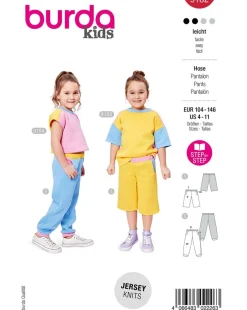 Burda Schnittmuster 9182 Kinder Hose & Shorts