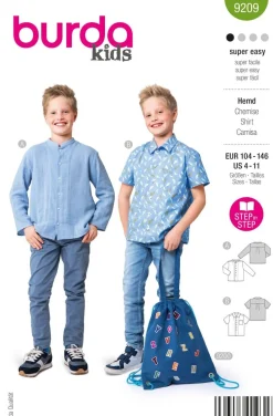 Burda Schnittmuster 9209 Kinder Hemd