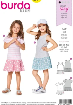 Burda Schnittmuster 9341 Kinder Kleid
