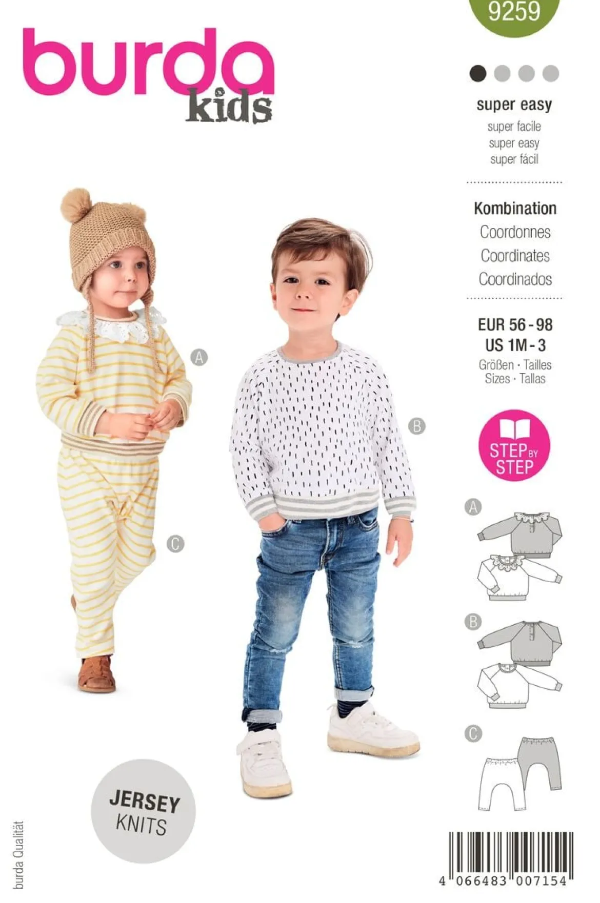 Burda Schnittmuster 9259 Kinder Kombination