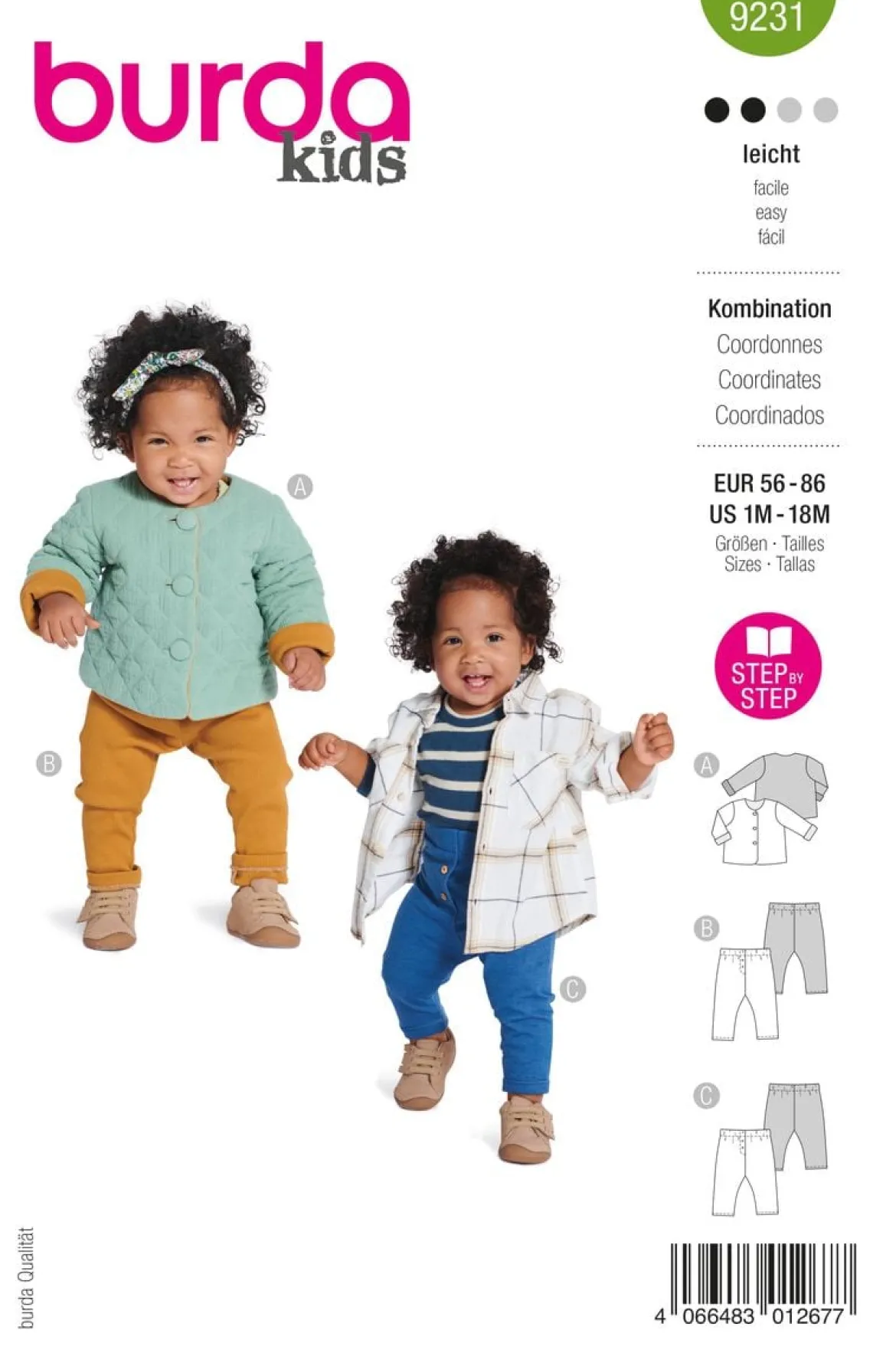 Burda Schnittmuster 9231 Kinder Kombination